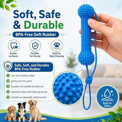 Dog Dental Chew Toy – Cleans Teeth & Helps Remove Plaque （Buy 1 get 2 free dog brushes）