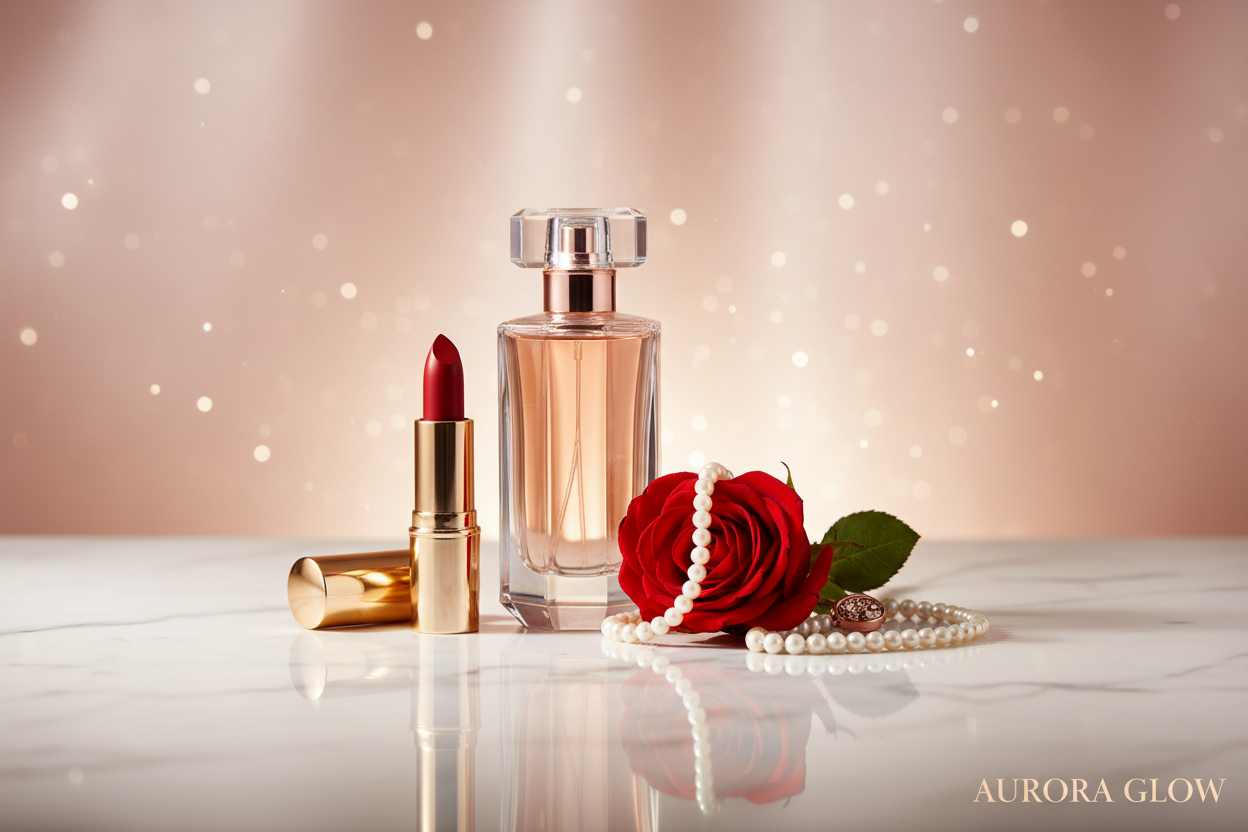 优雅美妆幻灯片图