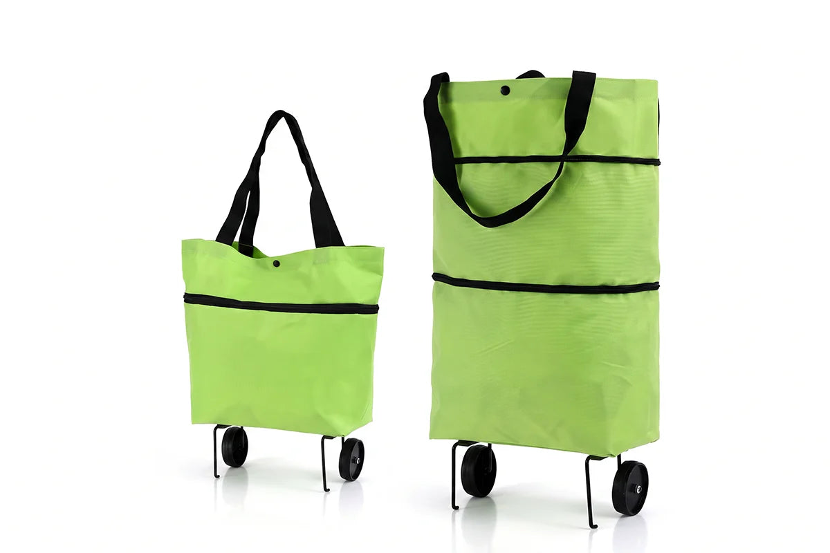 🔥HOT SALE 50% OFF🔥 Foldable 2-in-1 Rolling Shopping Bag – With Luggage-Style Wheels