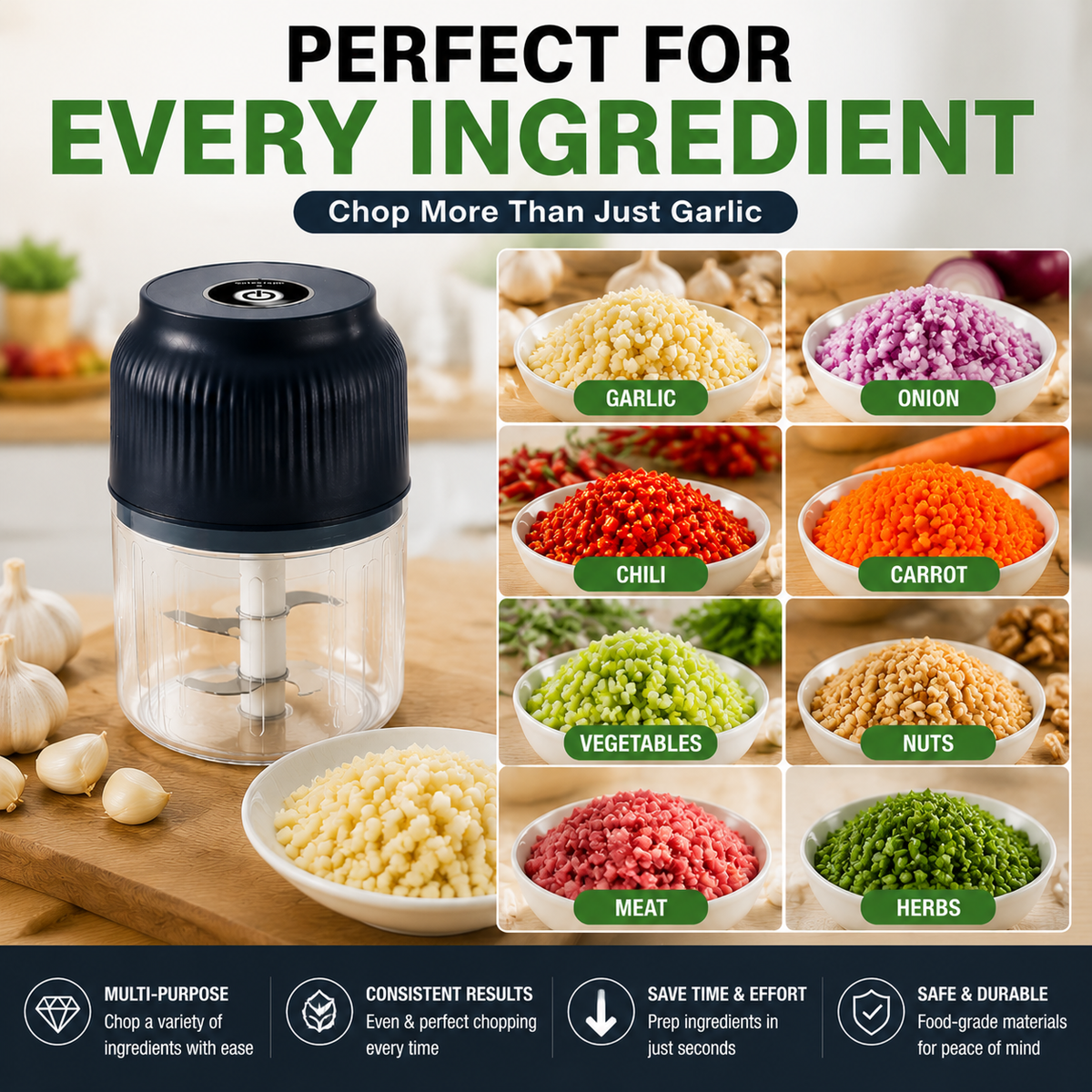 🔥50% off on the last day🔥| 😩 Still Chopping Garlic by Hand? This Kitchen Gadget Does It in 3 Seconds2